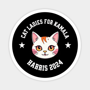 Cat Ladies for Kamala Harris 2024 Magnet